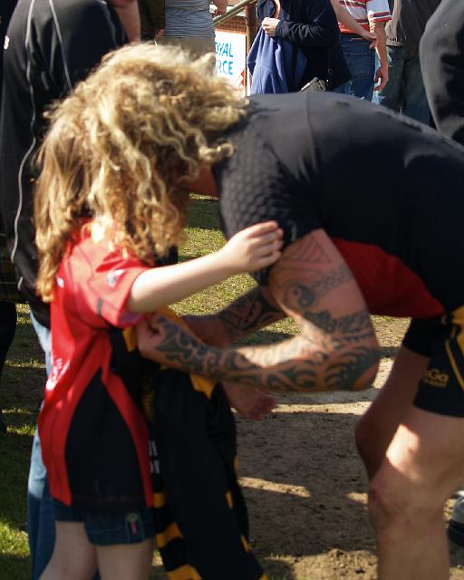 Richard Carroll gives his last Cornwall Jersey to a young supporter.jpg - Richard Carroll gives his last Cornwall jersey to a young supporter. Photo by John Beach.